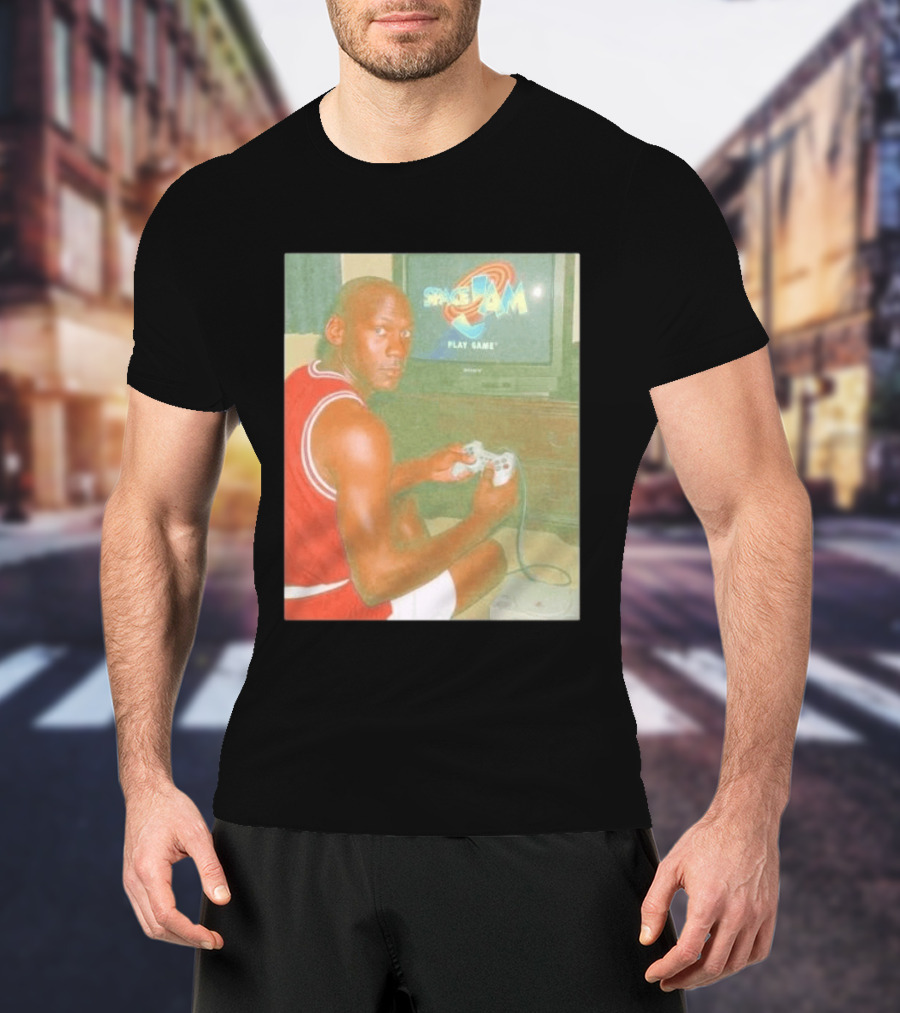 Space Jam Play Game Michael Jordan Gaming Scene T-Shirt
