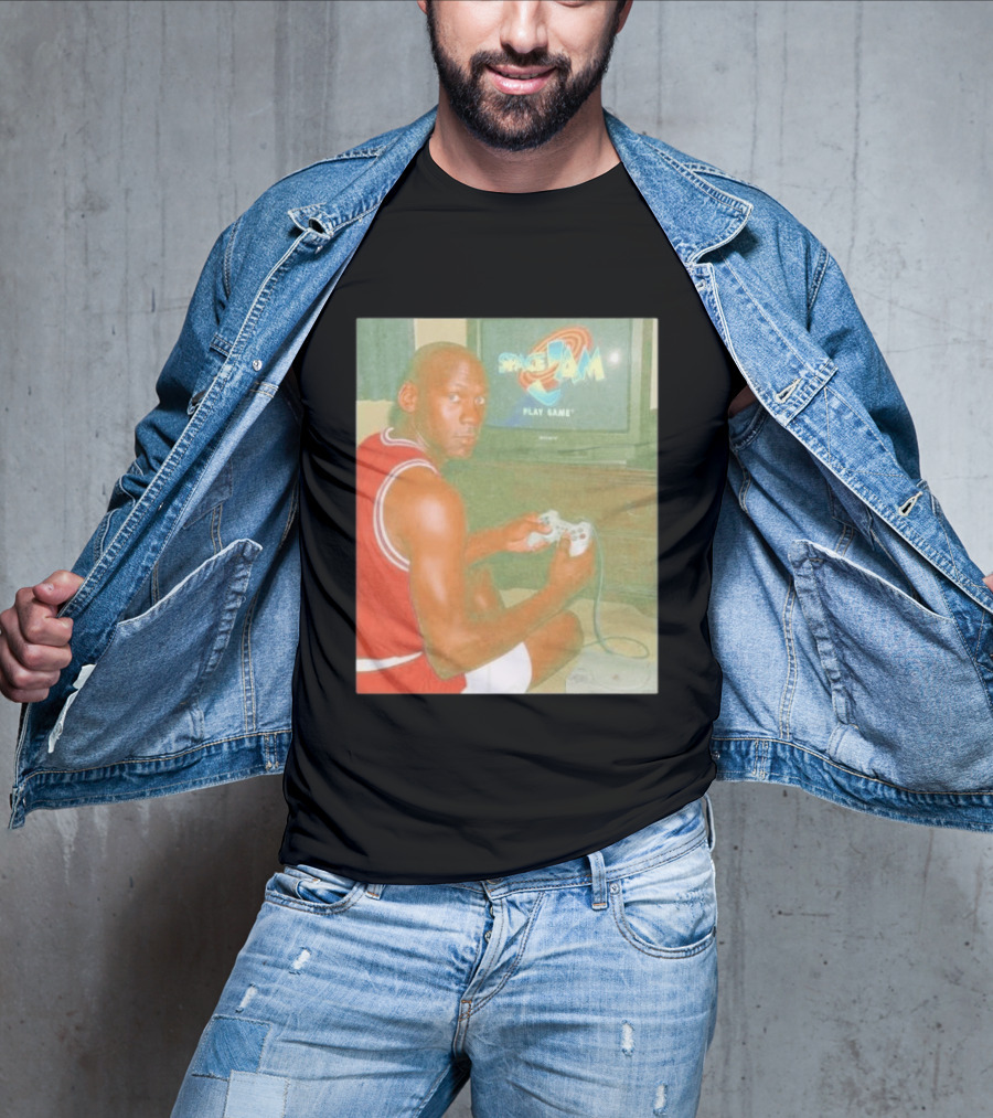 Space Jam Play Game Michael Jordan Gaming Scene T-Shirt