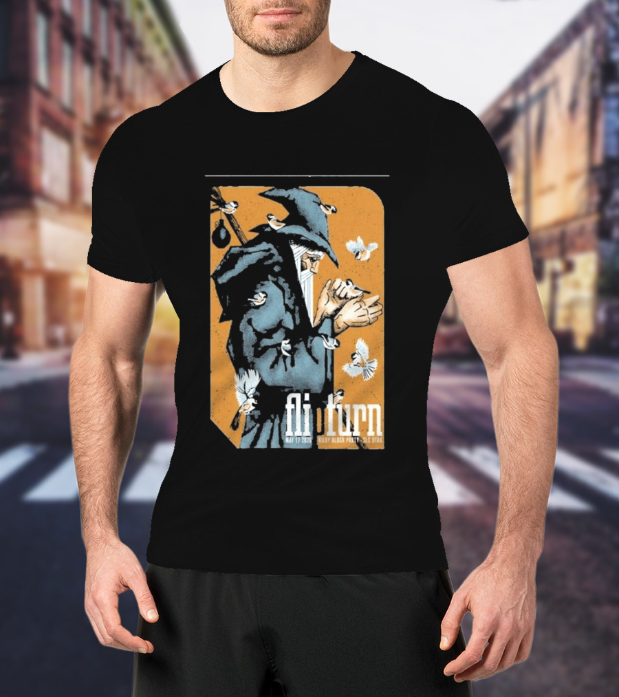Flipturn Kilby Block Party May 17 2026 Salt Lake City Utah Wizard With Birds T-Shirt
