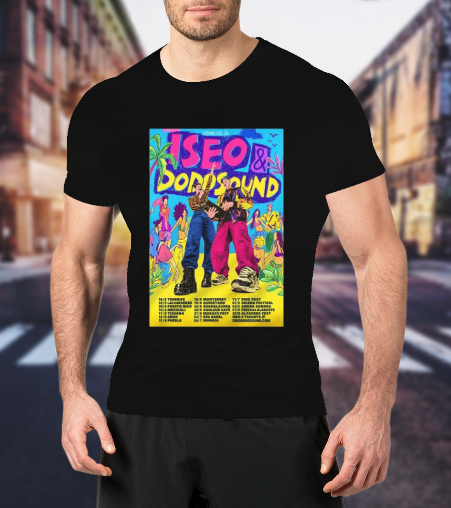 Iseo Dodosound Verano Tour 2026 Tenerife Guadalajara Zaragoza Fiesta T-Shirt