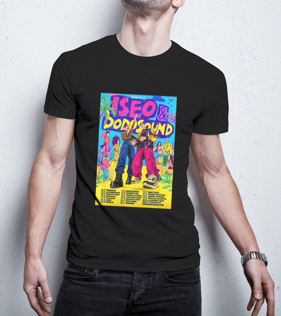 Iseo Dodosound Verano Tour 2026 Tenerife Guadalajara Zaragoza Fiesta T-Shirt