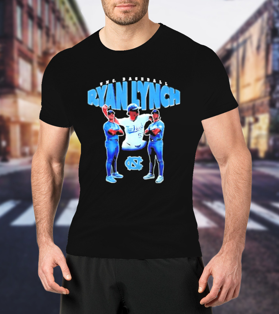 UNC Tar Heels Baseball Ryan Lynch 55 T-Shirt
