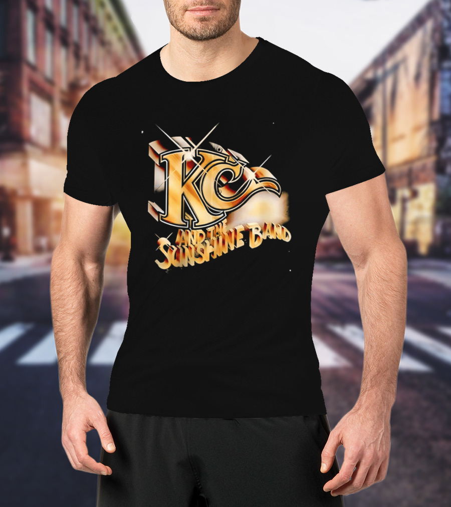 KC And The Sunshine Band Gold Logo Retro Disco T-Shirt