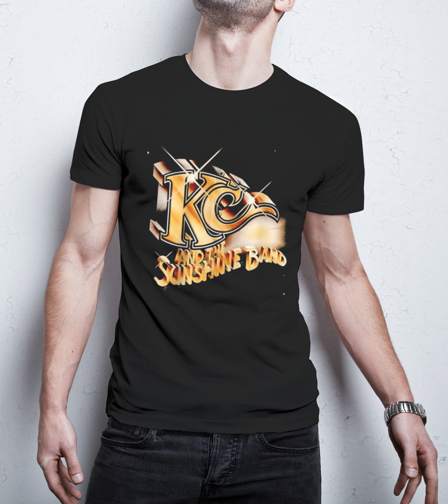 KC And The Sunshine Band Gold Logo Retro Disco T-Shirt
