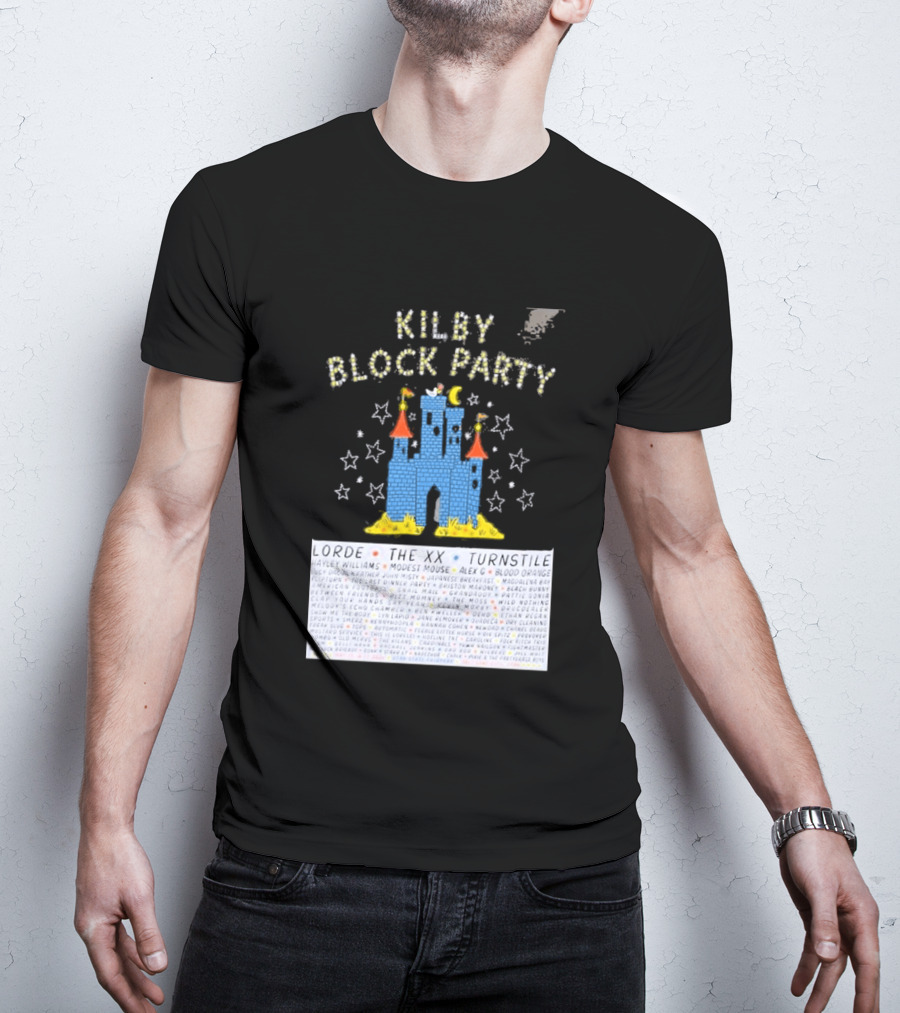 Kilby Block Party Salt Lake City May 17 2026 The XX Turnstile Alex G Blood Orange Stars Castle T-Shirt