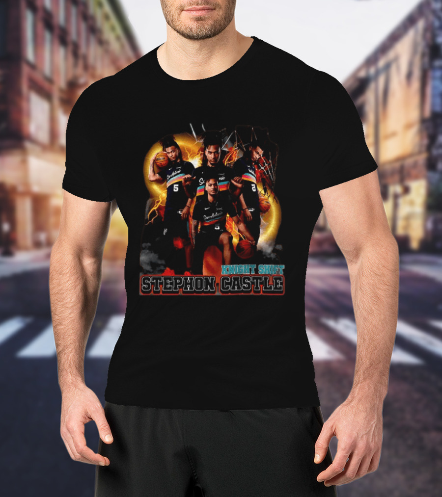 Knight Shift Stephon Castle San Antonio Spurs Basketball Star T-Shirt