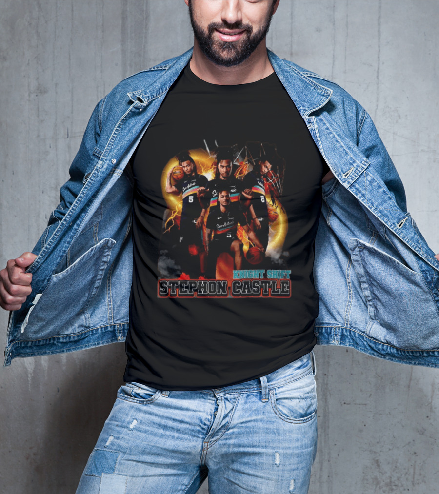 Knight Shift Stephon Castle San Antonio Spurs Basketball Star T-Shirt
