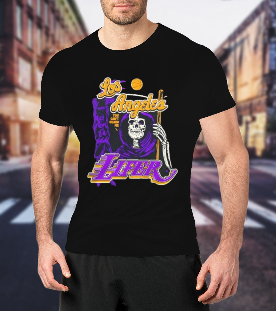Los Angeles Lakers Lifer You Can't Guard Me Skeleton Basketball T-Shirt