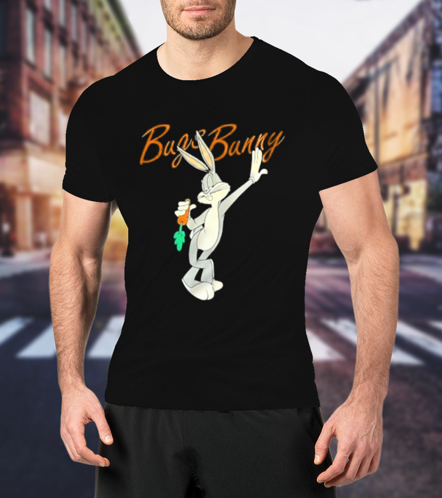 Looney Tunes Bugs Bunny Carrot Character Retro Animation T-Shirt