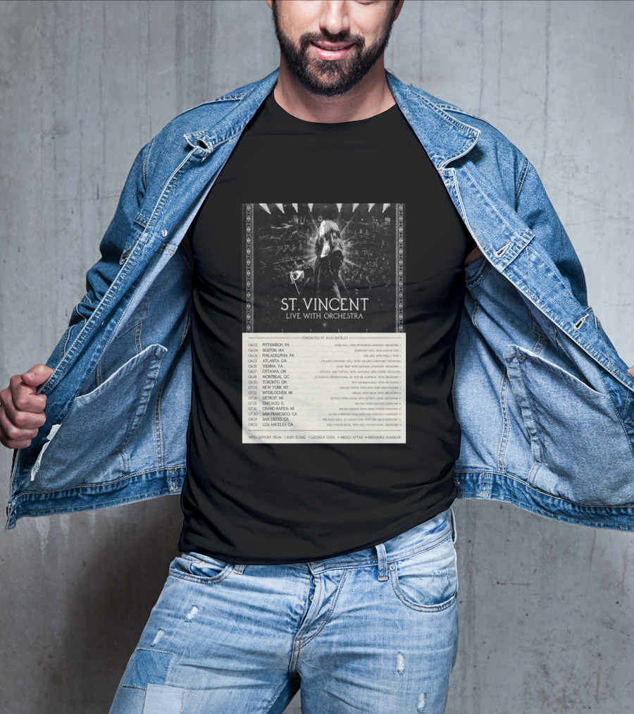 St Vincent Live With Orchestra 2026 Tour Conducted By Jules Buckley Dates And Locations T-Shirt