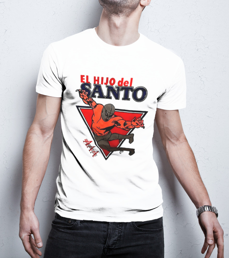 El Hijo Del Santo AAA Lucha Libre Wrestler In Red Triangle T-Shirt