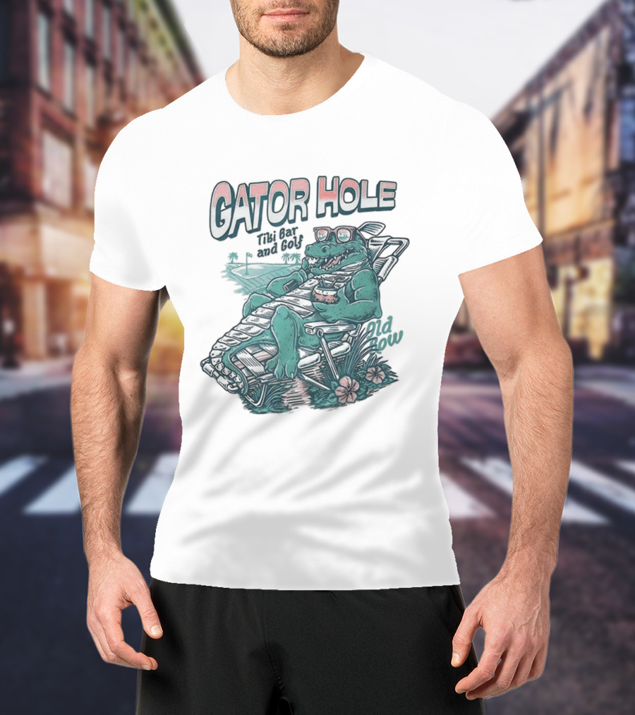 Gator Hole Tibi Bar Golf Crocodile Relax T-Shirt