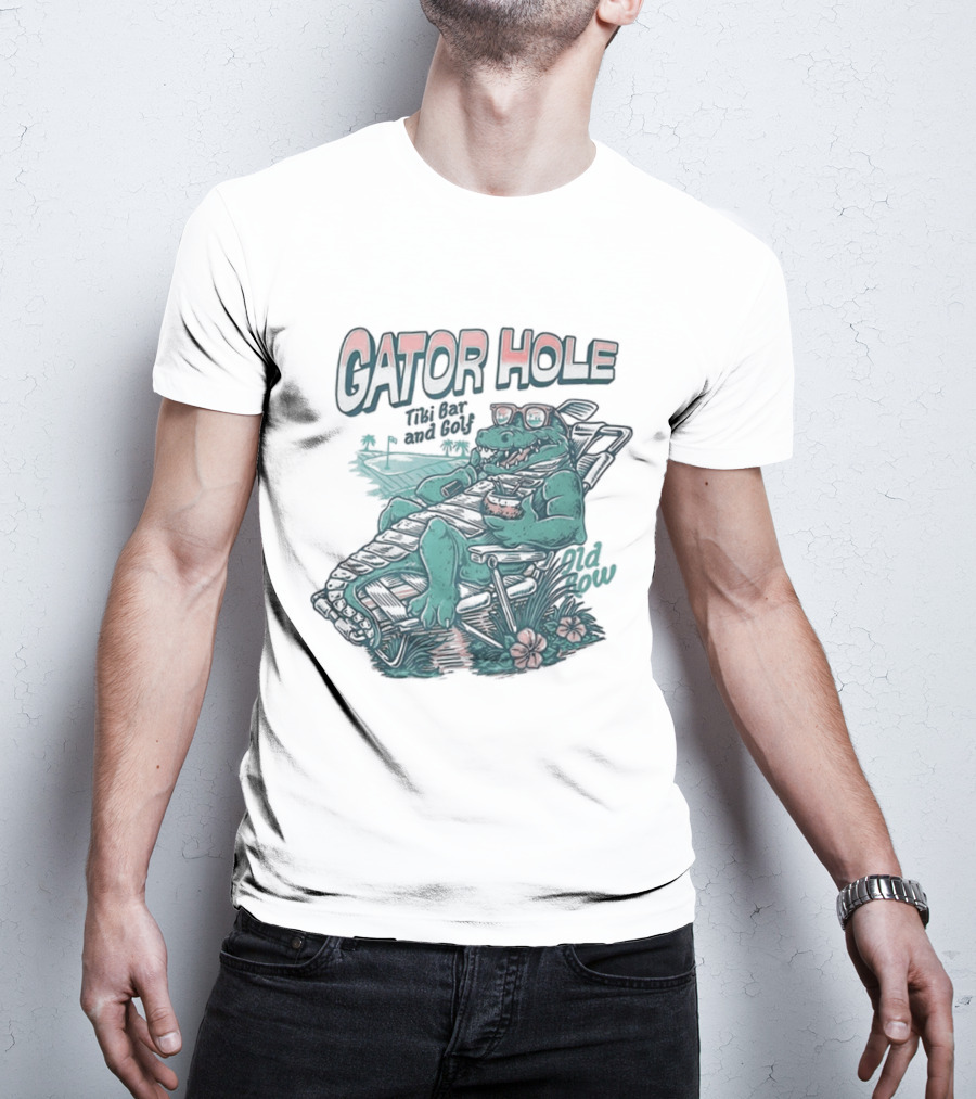 Gator Hole Tibi Bar Golf Crocodile Relax T-Shirt