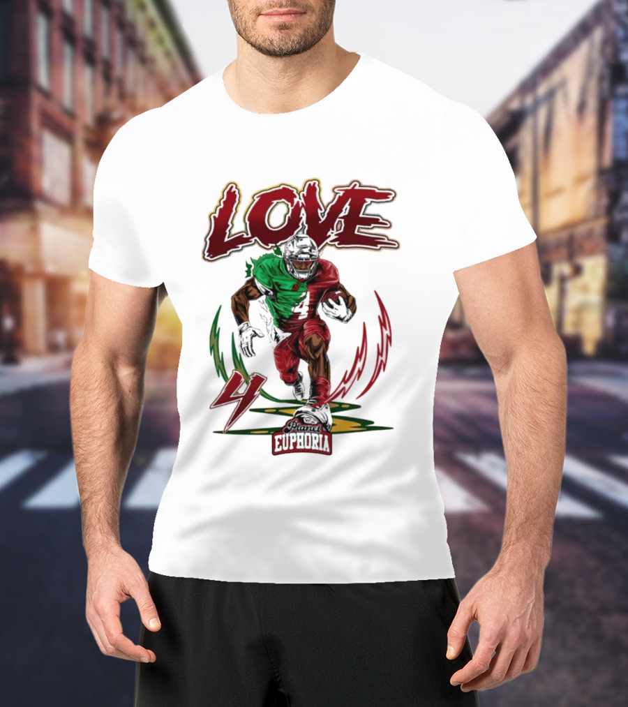 Jeremiyah Love Euphoria 4 Football T-Shirt