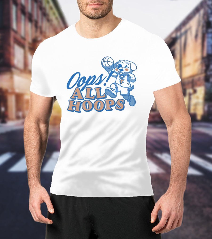 Oops All Hoops Oklahoma City Thunder Playful Dog Basketball T-Shirt