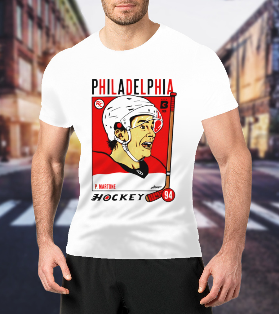 Philadelphia Flyers P Martone 94 Hockey Player T-Shirt
