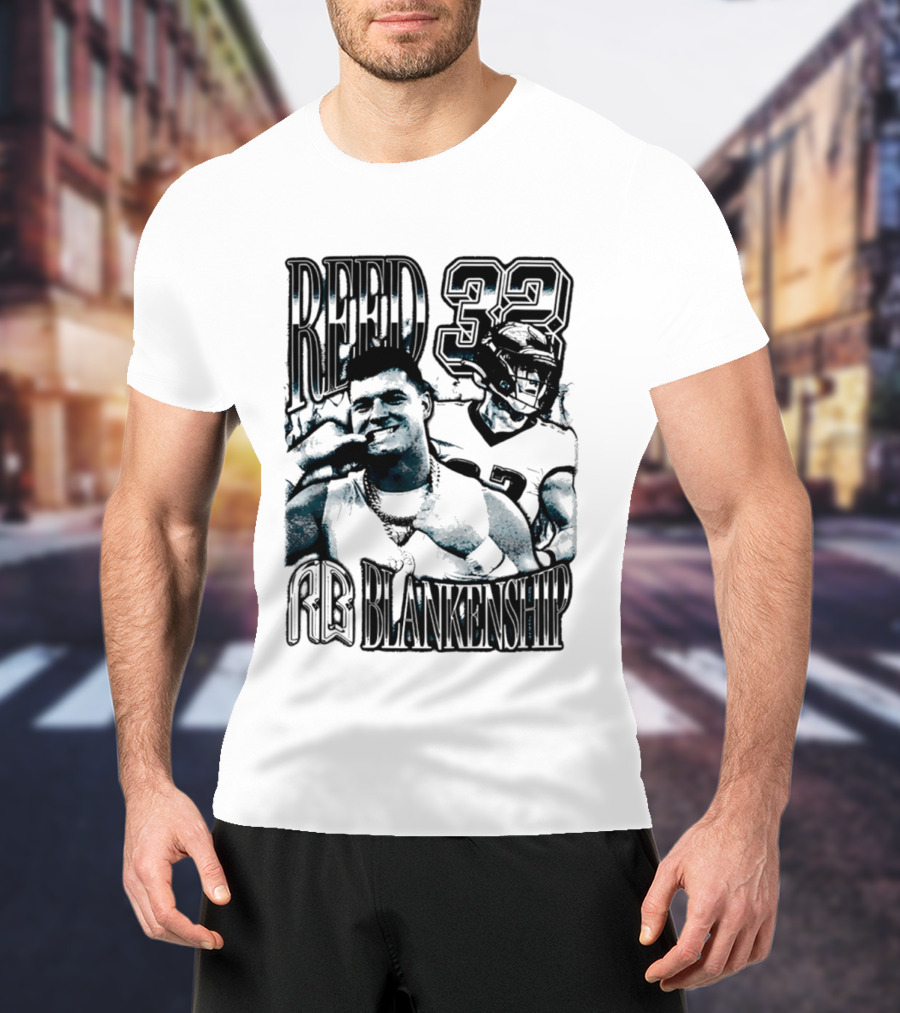 Reed Blankenship 32 Eagles Player Collage T-Shirt