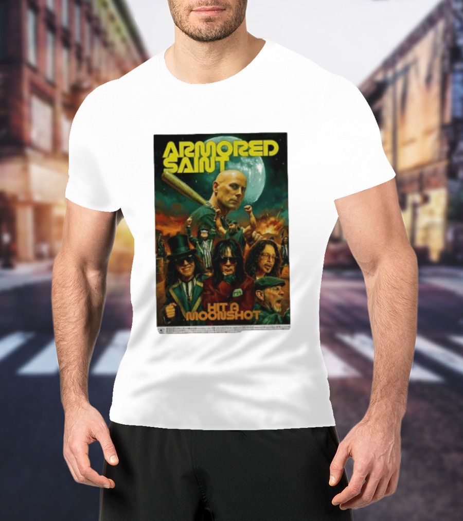 Armored Saint Hit A Moonshot Heavy Metal Band T-Shirt