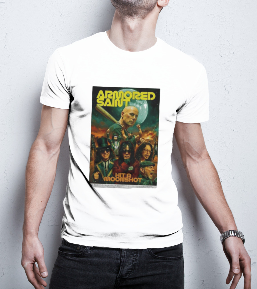 Armored Saint Hit A Moonshot Heavy Metal Band T-Shirt