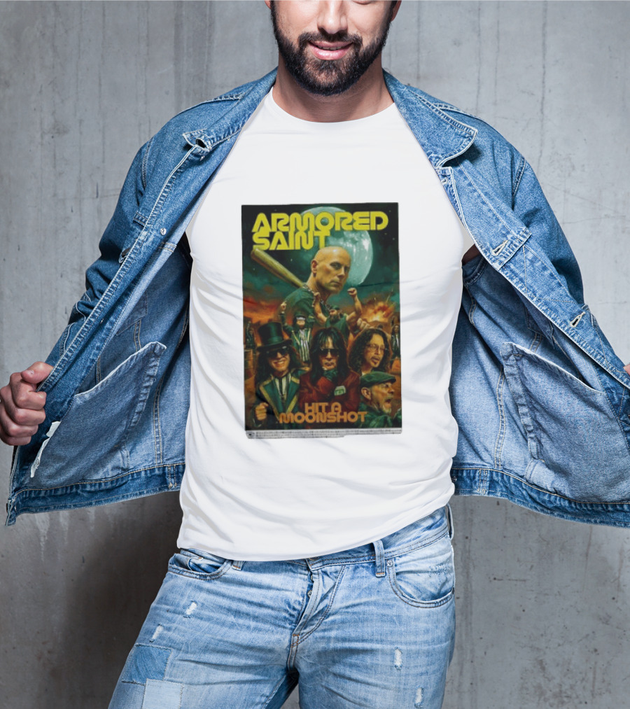 Armored Saint Hit A Moonshot Heavy Metal Band T-Shirt