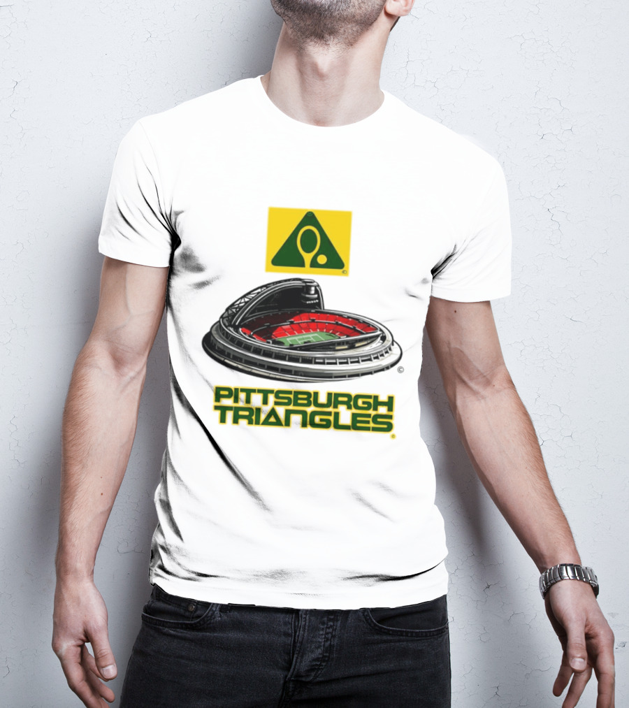 Pittsburgh Triangles Civic Arena Tennis Logo Roof Open T-Shirt