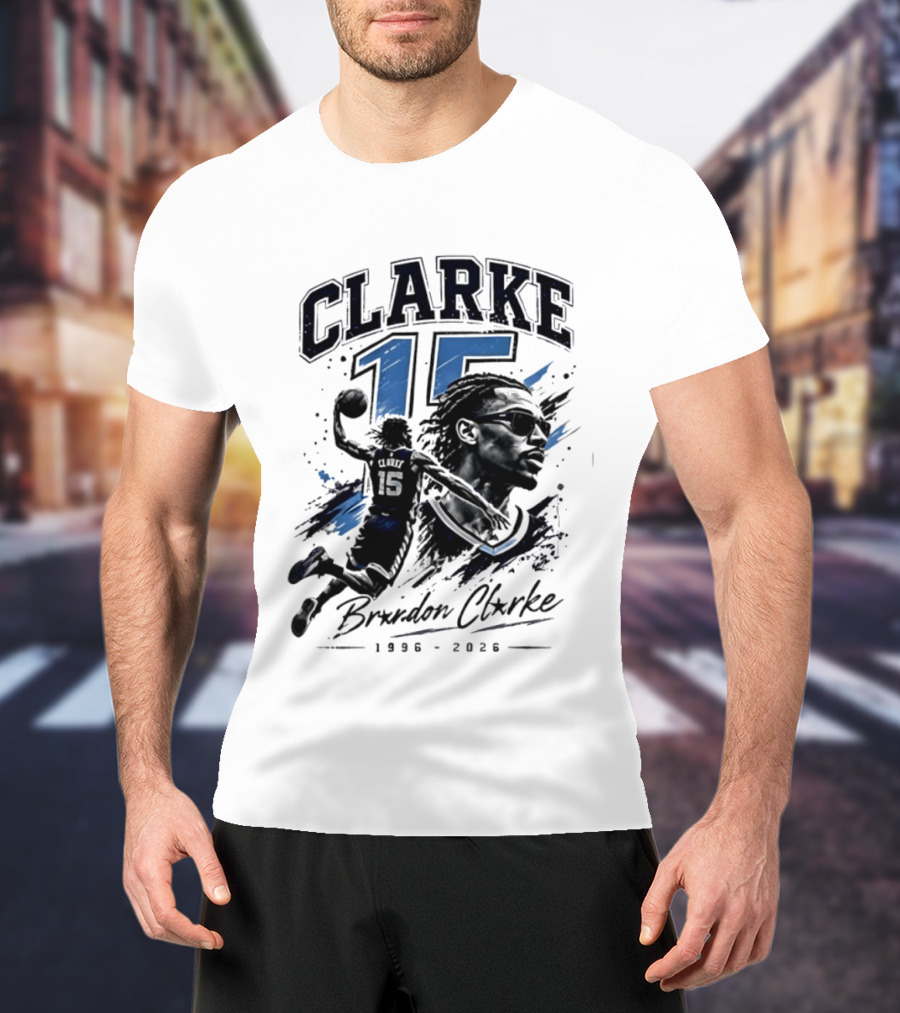 Brandon Clarke 1996 2026 Memphis Grizzlies Number 15 Commemorative NBA T-Shirt