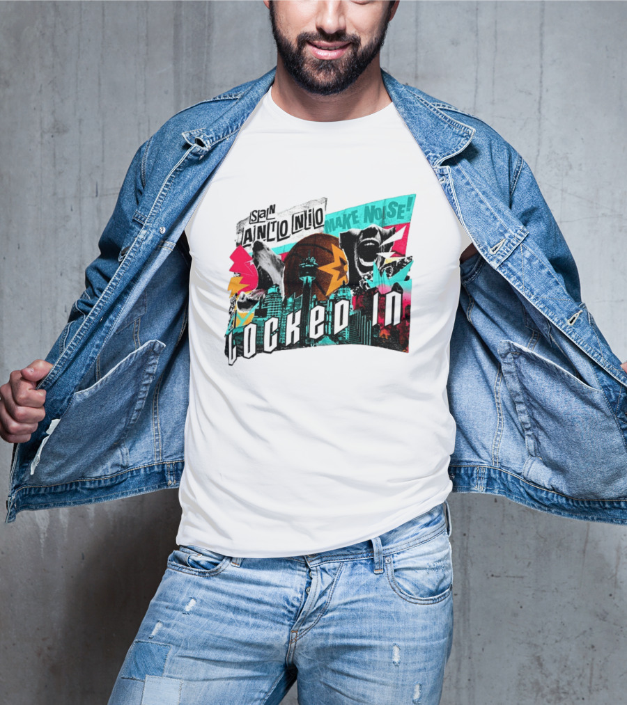 San Antonio Spurs Locked In Make Noise Basketball T-Shirt