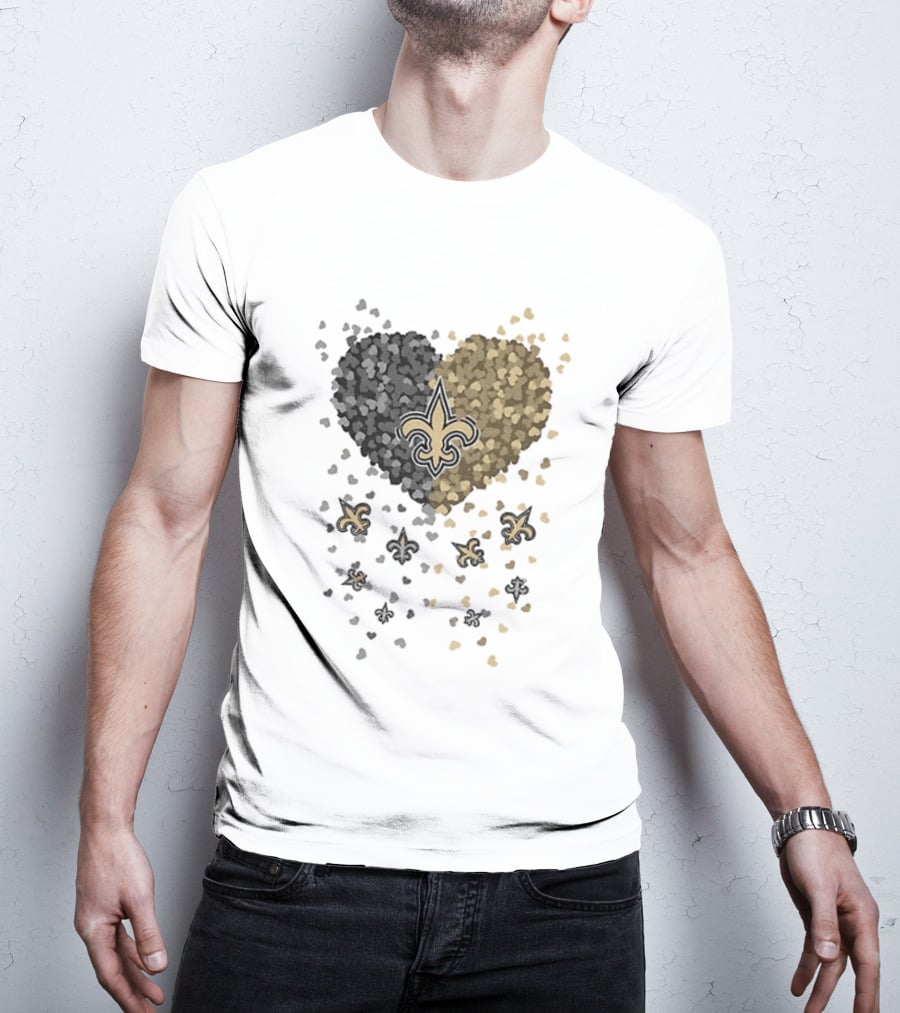 Heart Of New Orleans Saints Football Fleur De Lis 2026 T-Shirt
