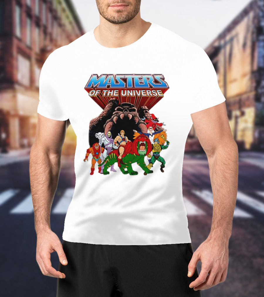 Masters Of The Universe He Man Skeletor Battle Cat Teela Beast Man Man At Arms Orko Animation Characters T-Shirt
