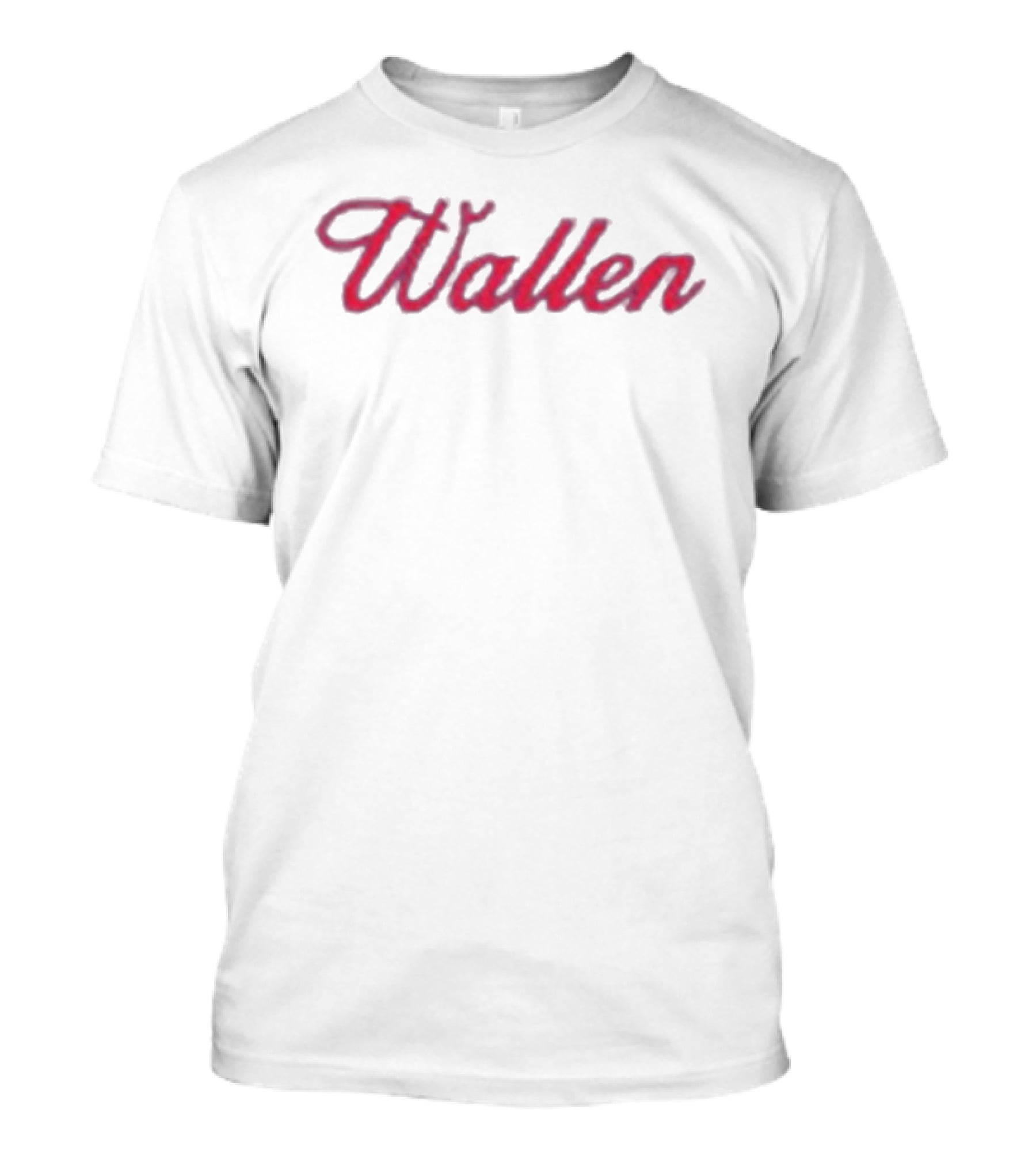 Morgan Wallen Home Of The Brave Worn Red Script T-Shirt