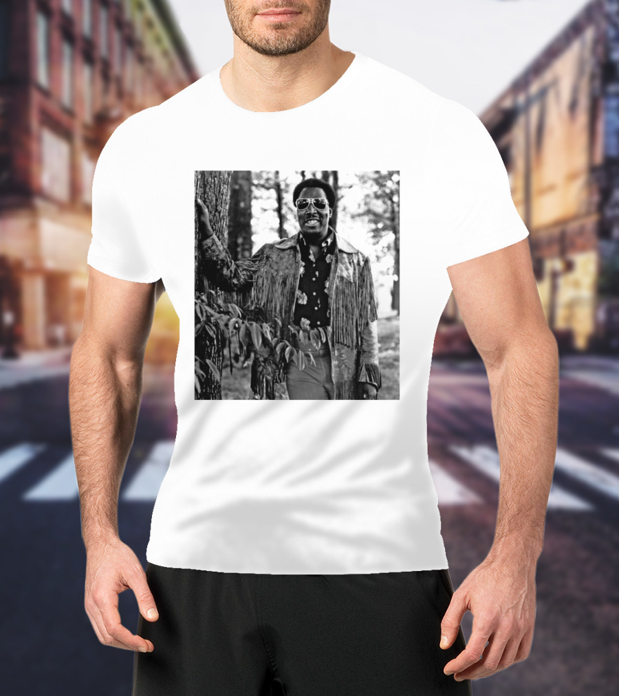 Clarence Carter Singer Fringe Jacket And Sunglasses Outdoors T-Shirt