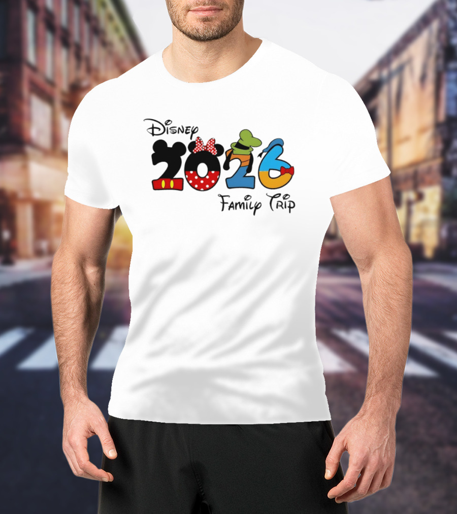Disney 2026 Family Trip Mickey Minnie Goofy Donald T-Shirt
