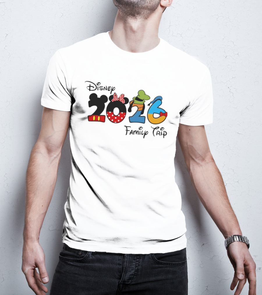 Disney 2026 Family Trip Mickey Minnie Goofy Donald T-Shirt