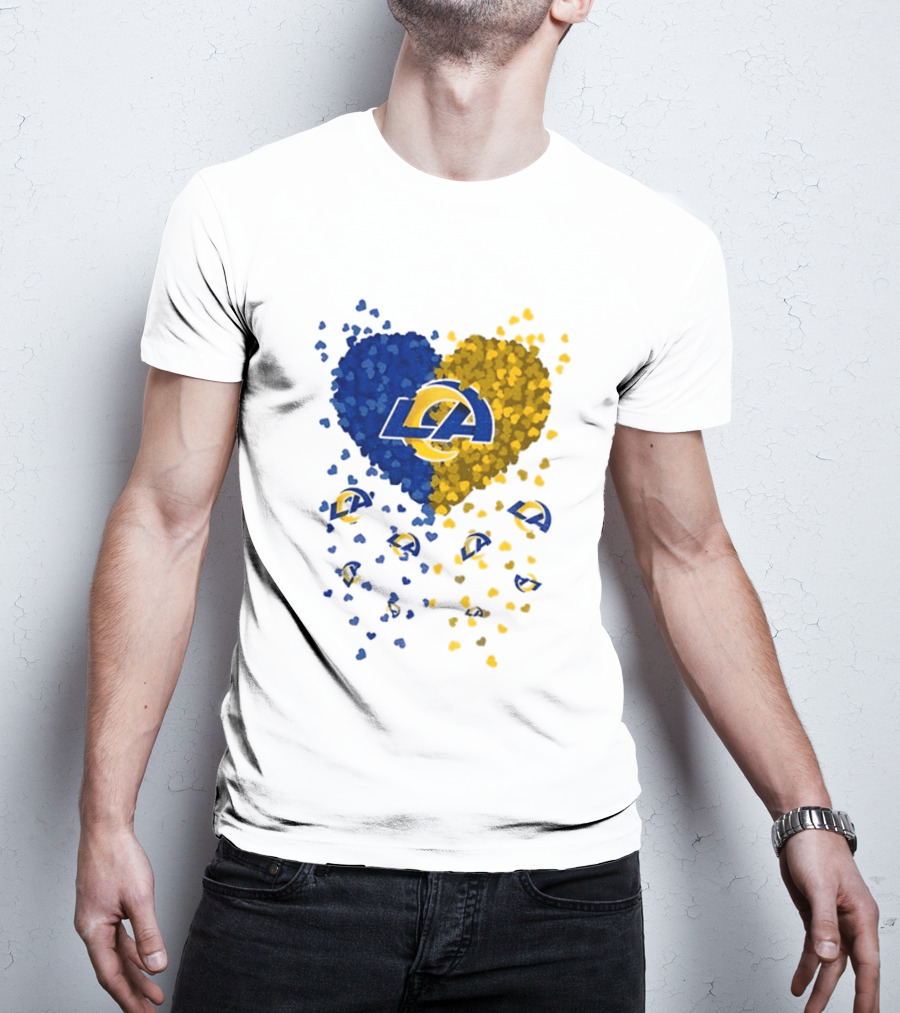 Los Angeles Rams Heart Logo 2026 Football Fanwear T-Shirt