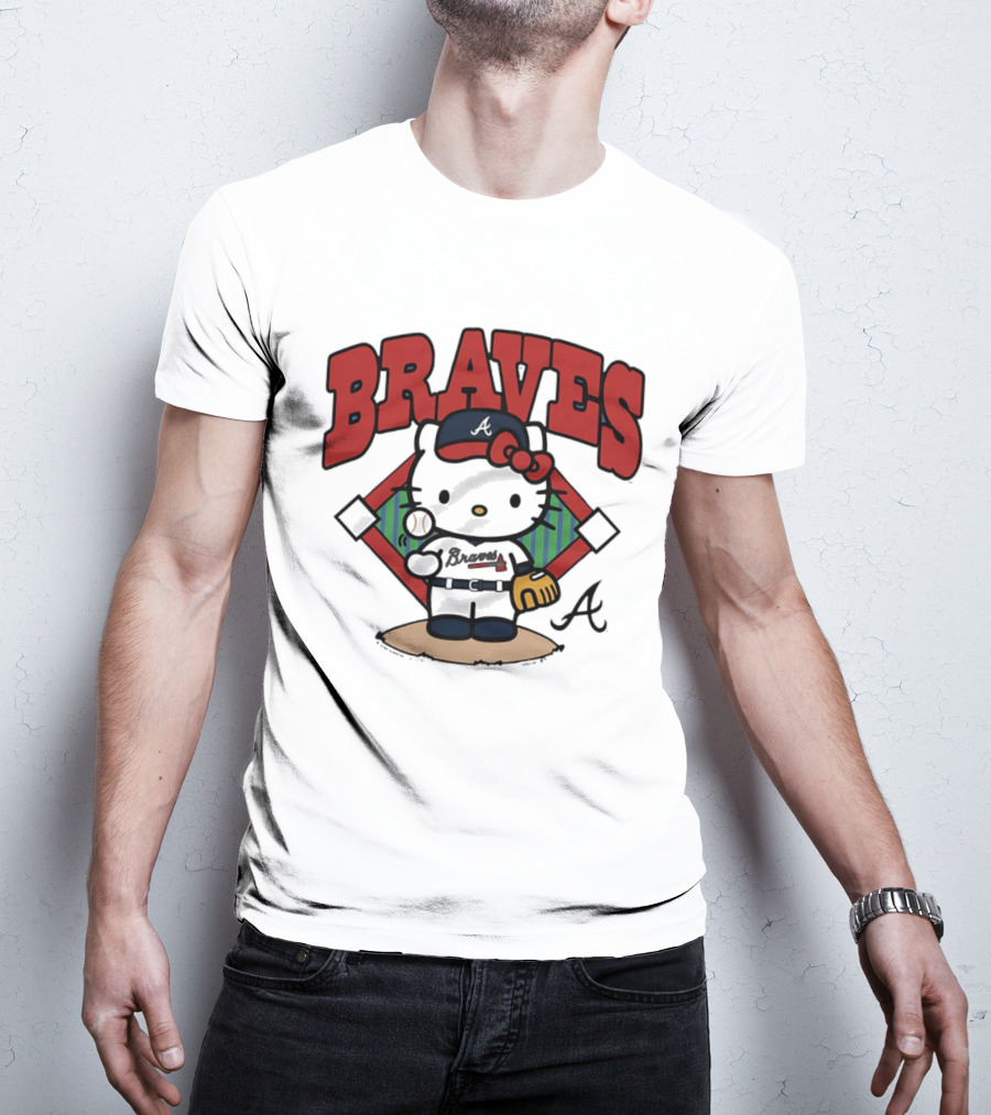 Hello Kitty Braves Baseball Collaboration With Atlanta Braves T-Shirt