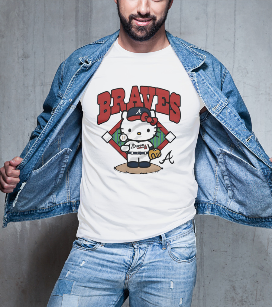 Hello Kitty Braves Baseball Collaboration With Atlanta Braves T-Shirt