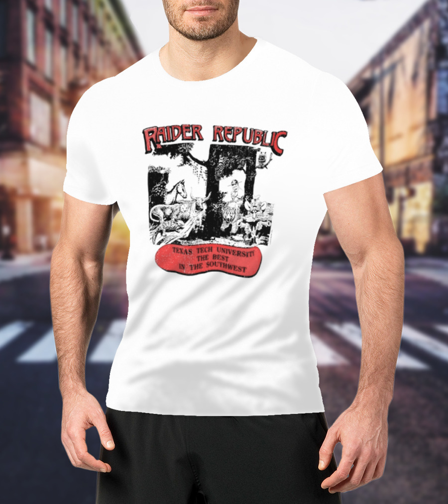Raider Republic Texas Tech University Best In The Southwest Cowboy T-Shirt