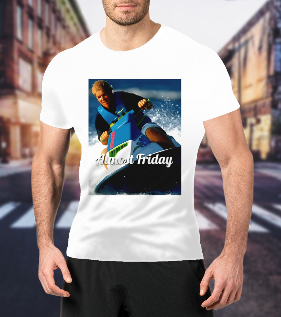 John Daly Throttle Jet Ski Almost Friday T-Shirt