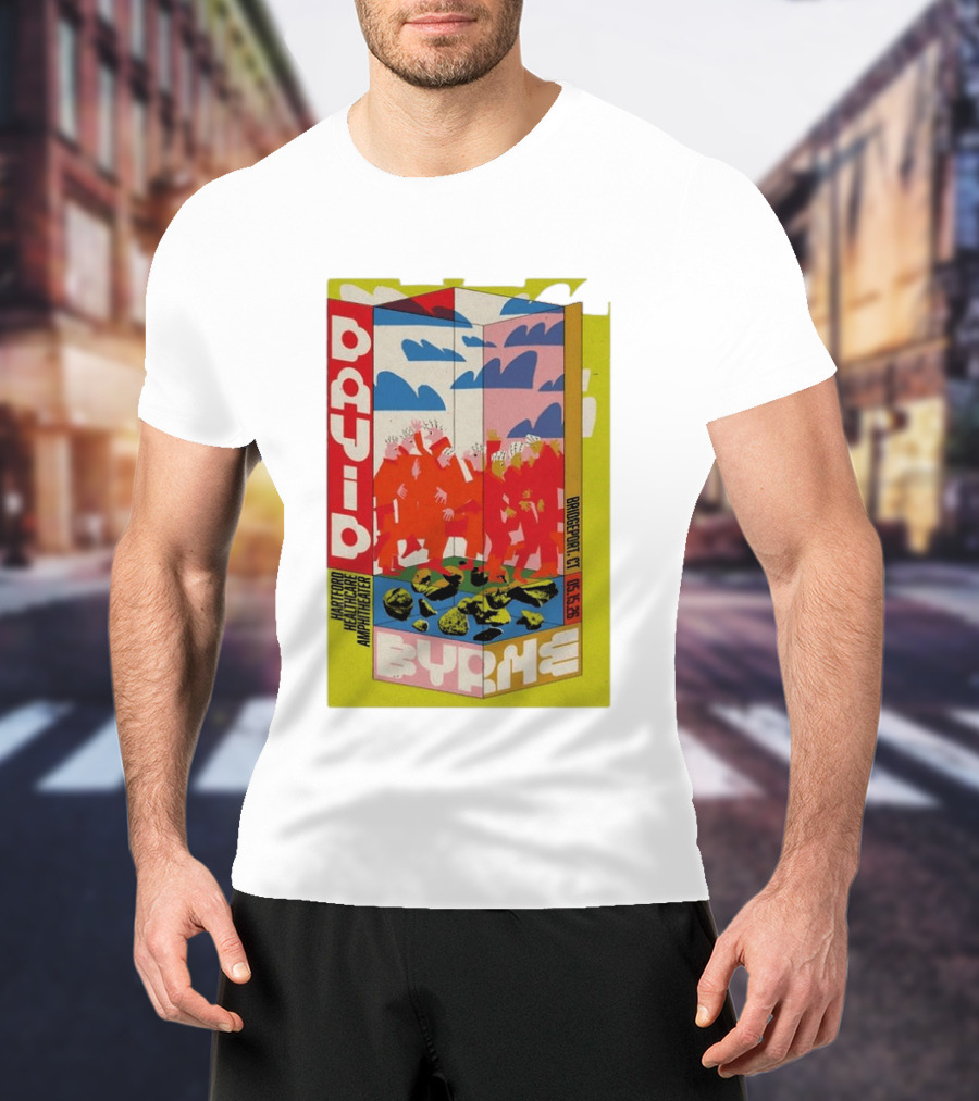 David Byrne Hartford Healthcare Amphitheater Bridgeport CT May 15 2026 Tour T-Shirt