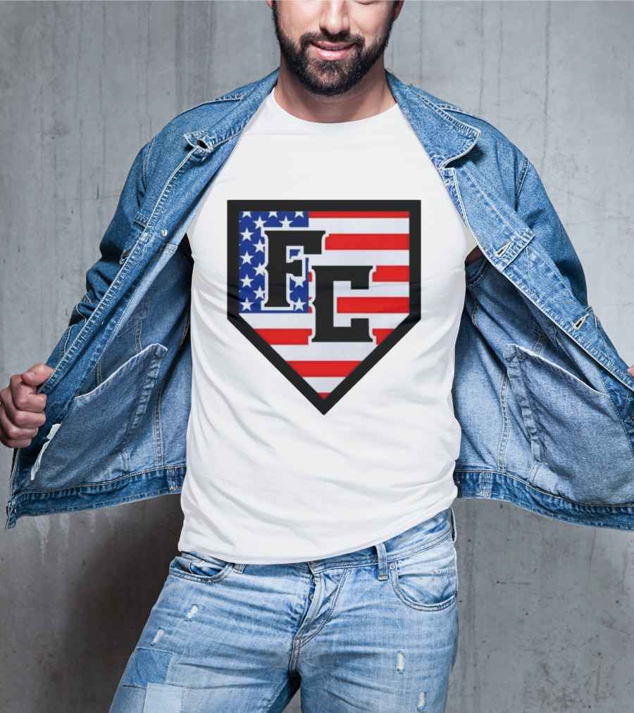 FC Patriotic Home Plate USA Flag White Regular 5000 T-Shirt