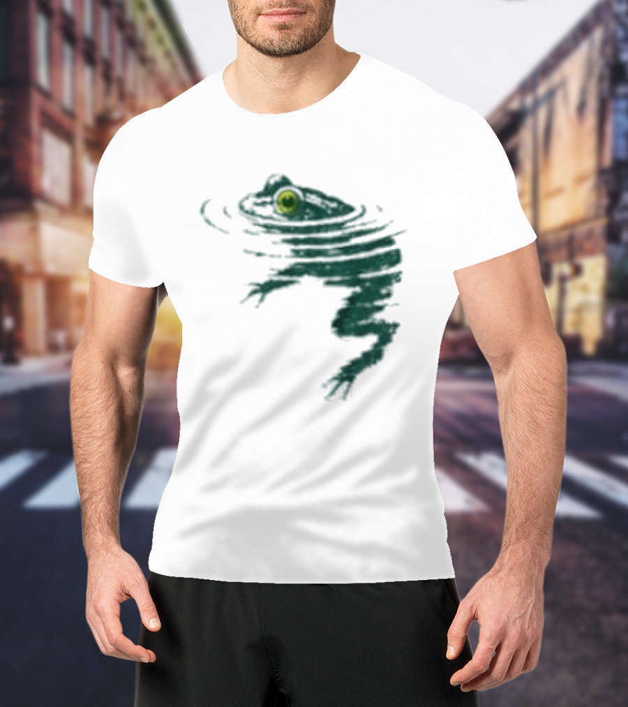Frog Swimming Ripples In Water T-Shirt