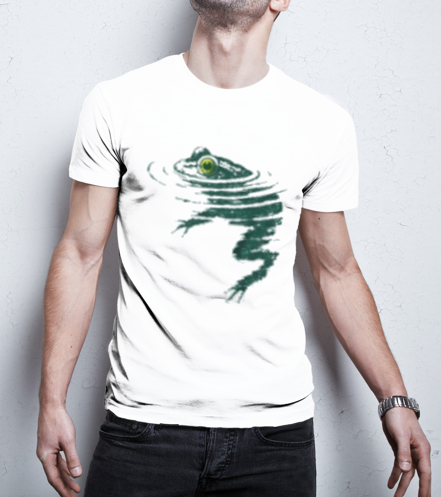 Frog Swimming Ripples In Water T-Shirt