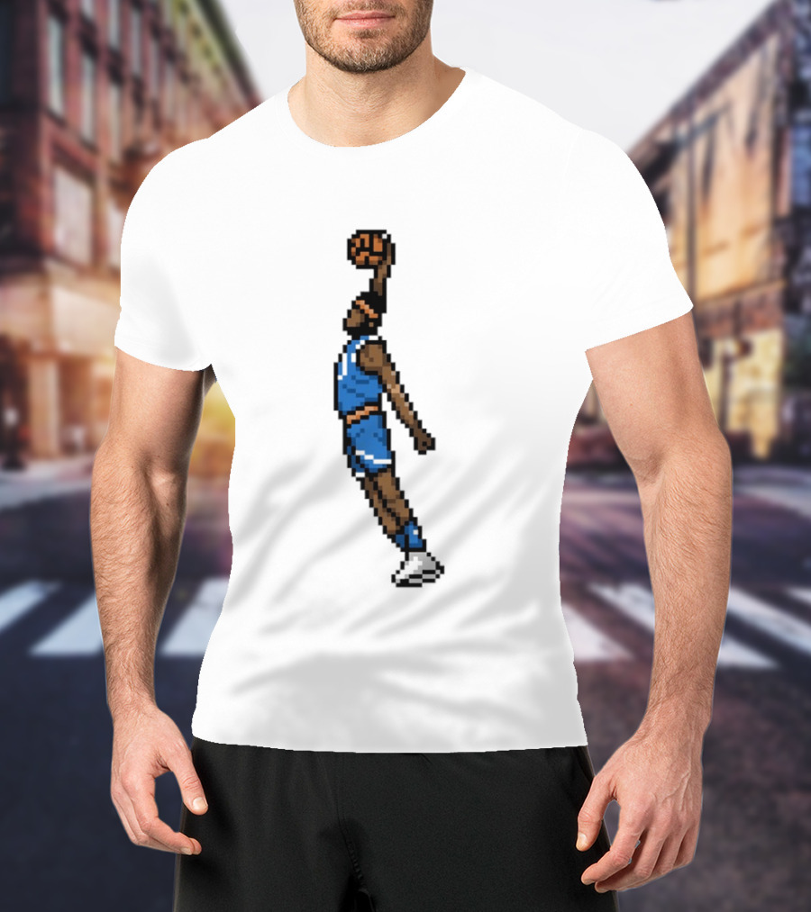 Mitchell Robinson Return Of The Mitch New York Knicks 8 Bit Retro Basketball Dunk T-Shirt