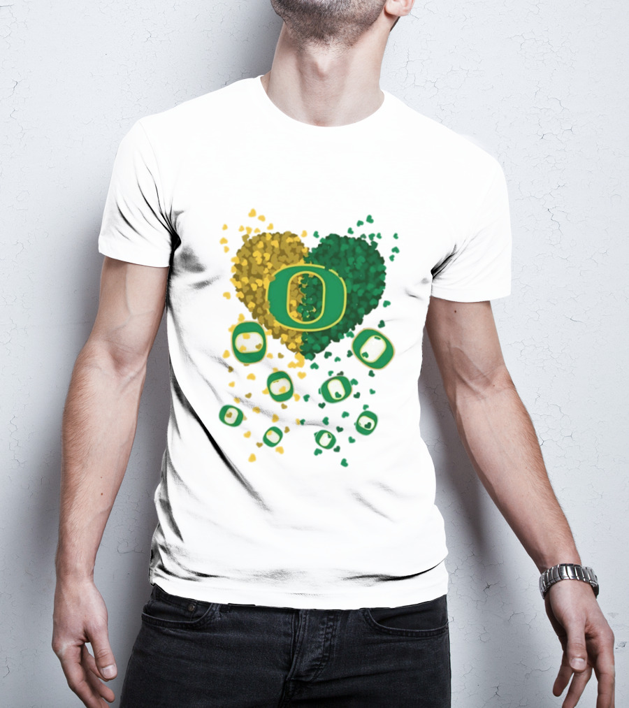 Oregon Ducks Football Heart 2026 T-Shirt