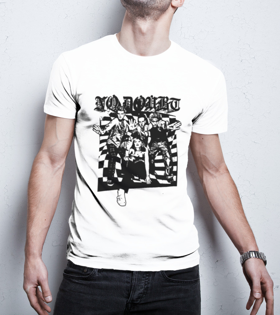 No Doubt Las Vegas Tour 2026 Checkered Band T-Shirt