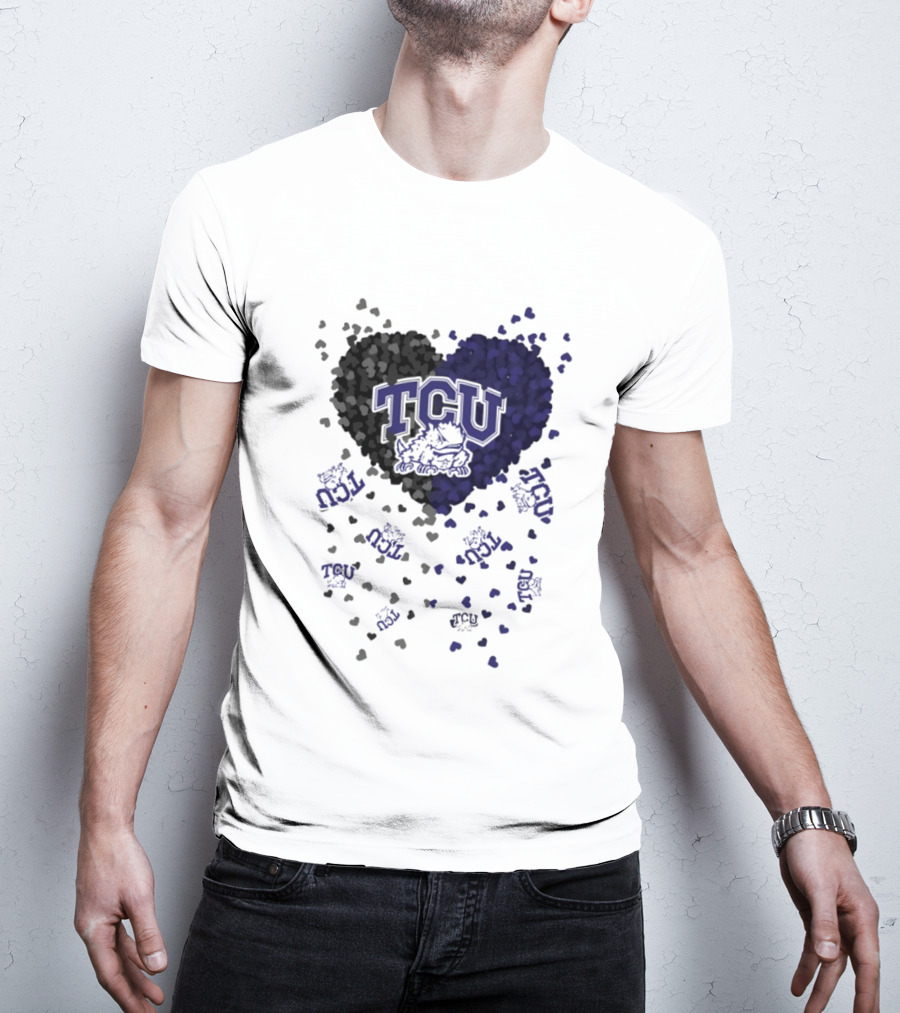TCU Horned Frogs Heart Football 2026 T-Shirt