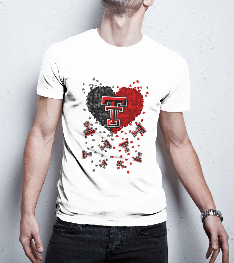 Texas Tech Red Raiders Heart 2026 Football Fan Gear T-Shirt