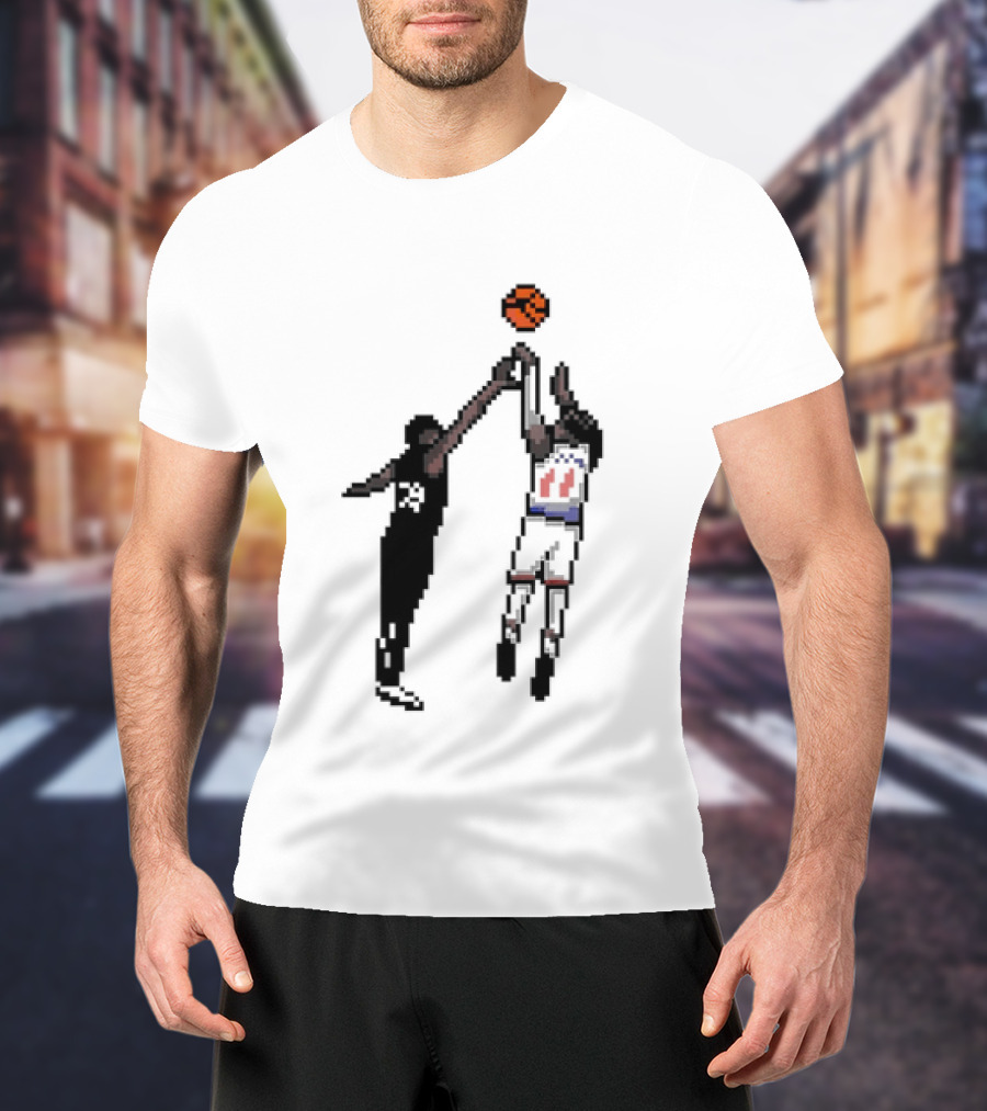 Jalen Brunson New York Knicks 8bit Basketball Action T-Shirt