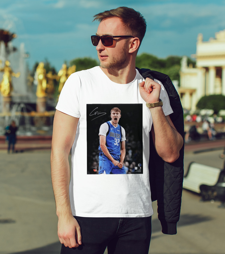 Cooper Flagg Dallas Mavericks Autographed Memorabilia NBA Collectible T-Shirt