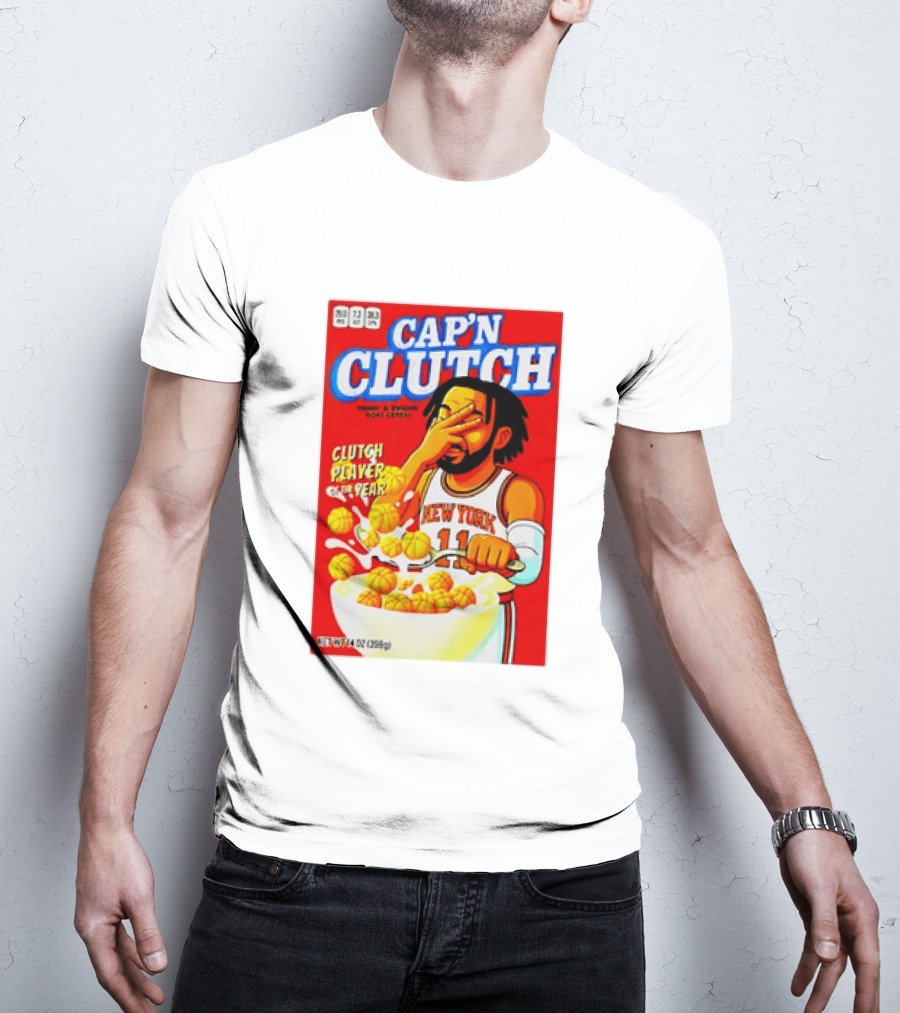 Cap'n Clutch New York Knicks Clutch Player Of The Year Cereal Box T-Shirt